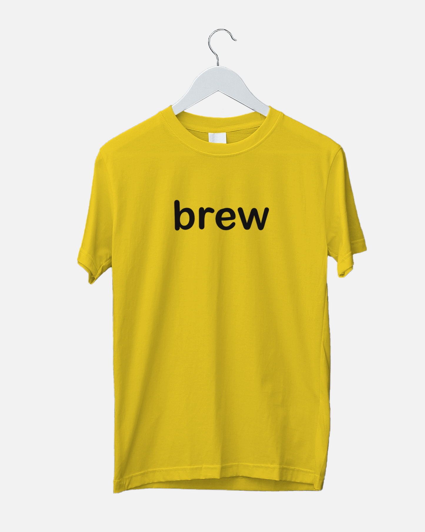 Men's Round Neck Brew Print T-shirt