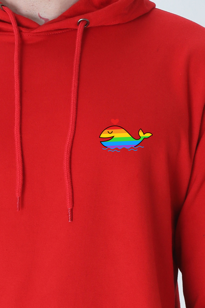 Pride Human Hooded Sweatshirt with Pocket Whale