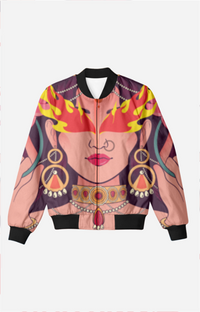 Fiery Eyes Durga Bomber Jacket for Men