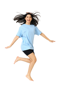 Unisex Solid French Terry Oversized T-shirts BABY BLUE