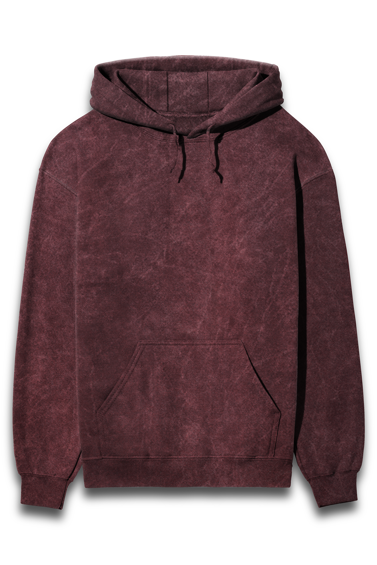 Unisex Acid Wash Hoodie Sweatshirt - Black , Green, Maroon, Navy
