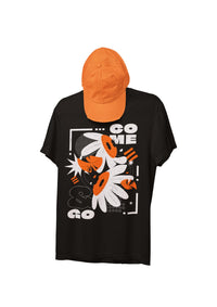 Come & Go Round Neck Classic Fit T-Shirt Unisex Black