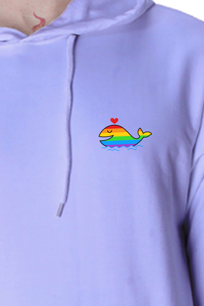 Pride Human Hooded Sweatshirt with Pocket Whale