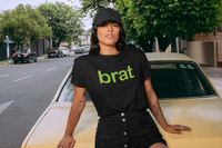 'Brat' Printed Round Neck Standard T-Shirt for Women
