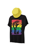 Rainbow Fist Pride Round Neck Standard T-Shirt for All Genders