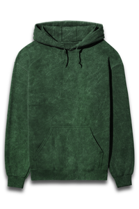 Unisex Acid Wash Hoodie Sweatshirt - Black , Green, Maroon, Navy