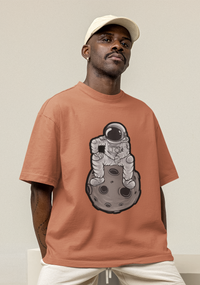 Men's Oversized "Moon Rock" Print T-shirt
