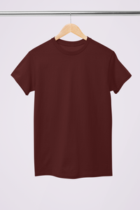 Unisex Solid Maroon Supima Cotton T-shirt
