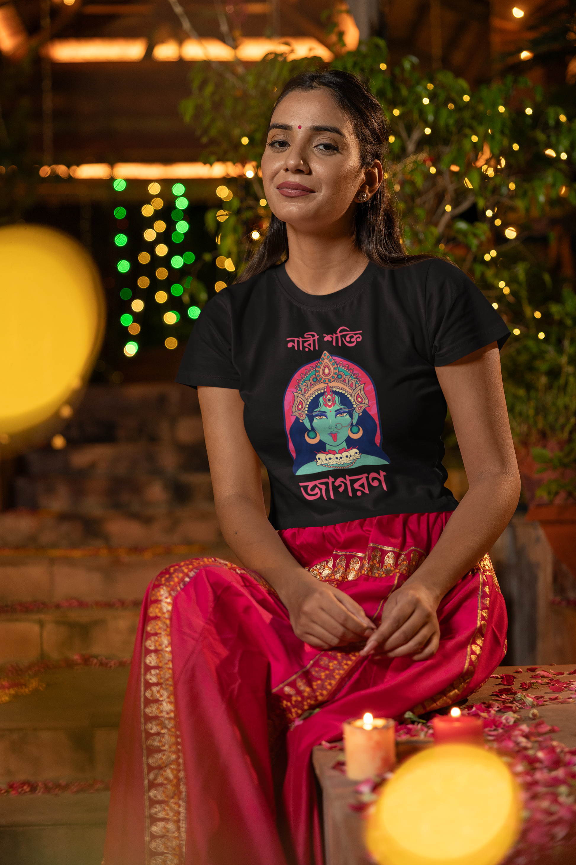 Nari Shakti Unisex Round Neck T-shirt - Bengali Utsav