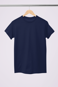 Unisex Solid Navy Blue Supima Cotton T-shirt