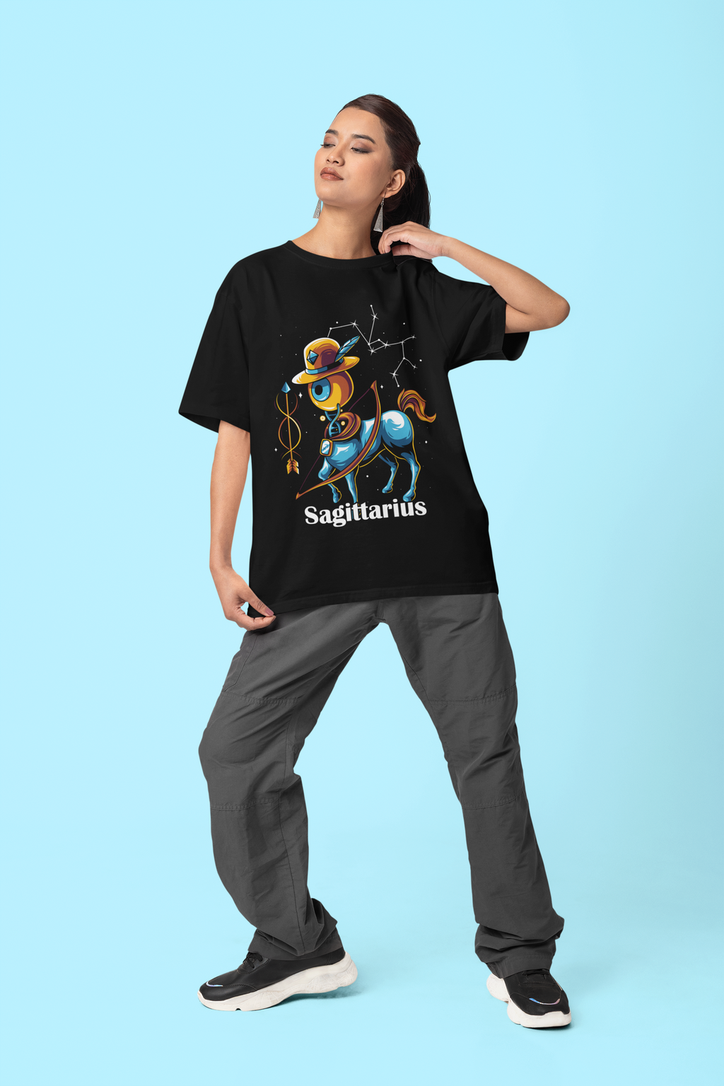 Sagittarius Zodiac Oversized Unisex T-shirt