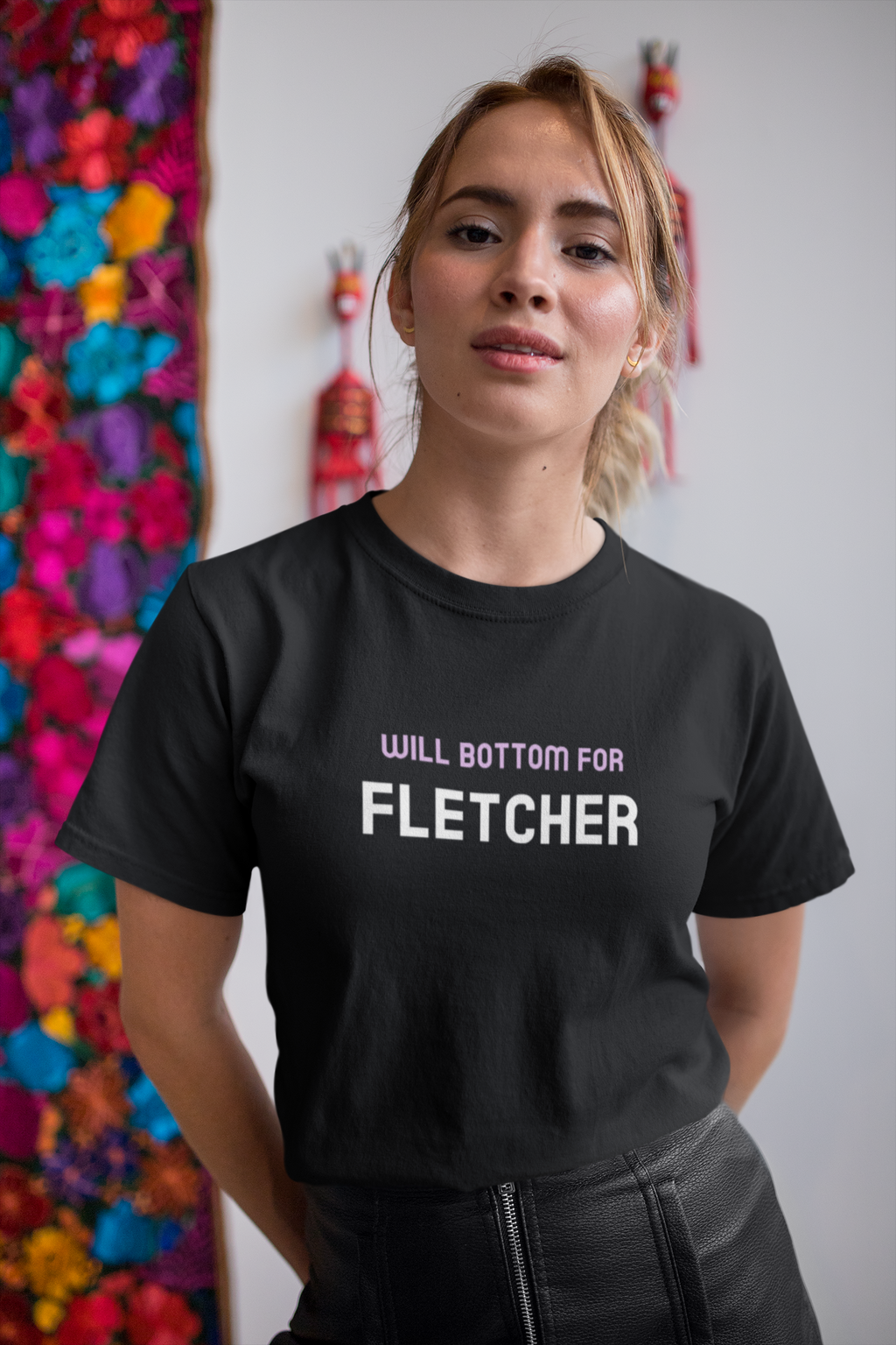 Will Bottom for Fletcher Round Neck Cotton T-Shirt for All