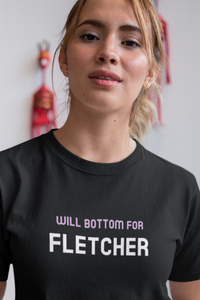 Will Bottom for Fletcher Round Neck Cotton T-Shirt for All