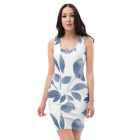 Floral Blue Bodycon dress