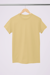 Unisex Solid Beige Supima Cotton T-shirt