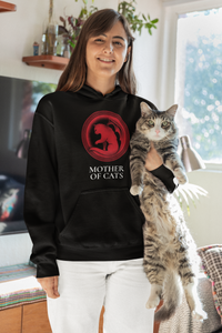 Mother of Cats Hoodie Sweatshirt - Black for Women