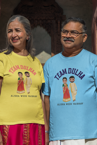 Custom Wedding T-shirt for Team Dulha & Dulhan for Baraat