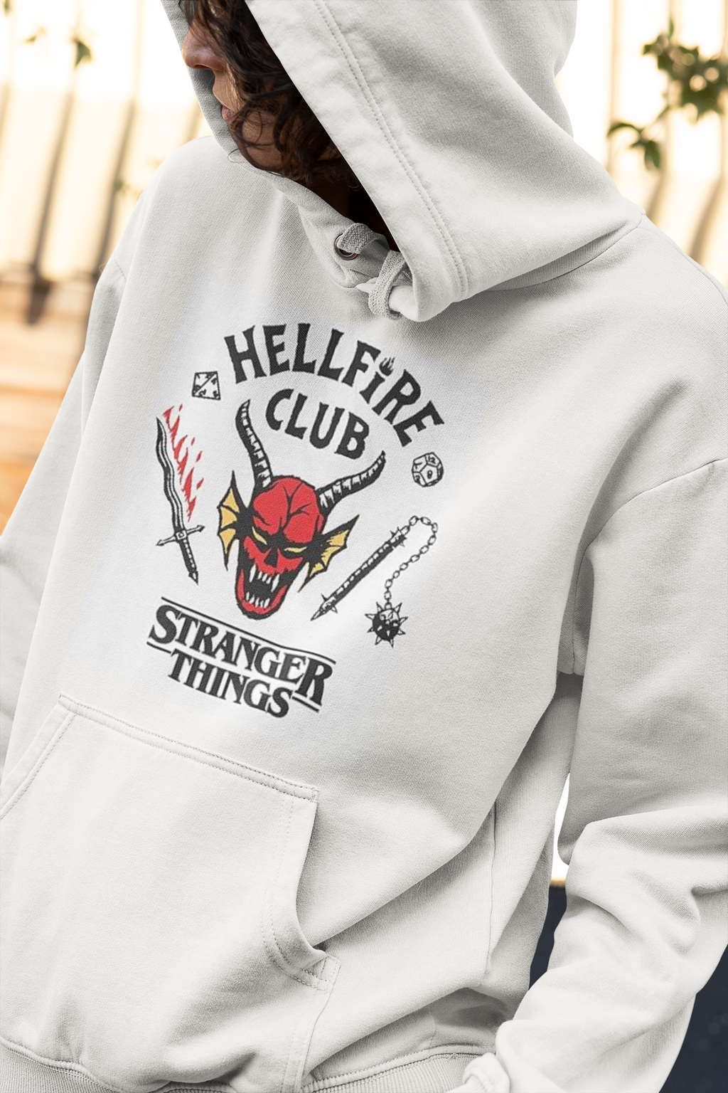 Netflix Hellfire Club Hoodie for Men & Women - White