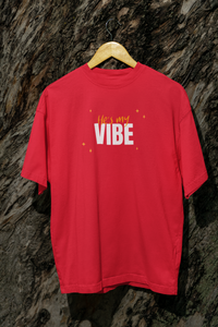 'He is My Vibe' Red Oversized Round neck Cotton t-shirt for Valentine's Gift
