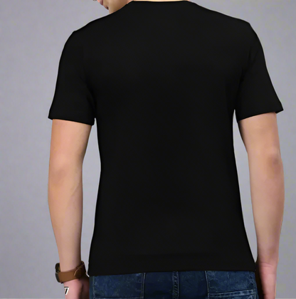 Round neck t shirts for men Black colour