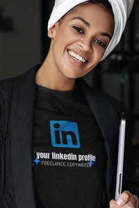 Your Linkedin T-shirt with YourLinkedIn Profile - Round Neck Half Sleeve - Cotton