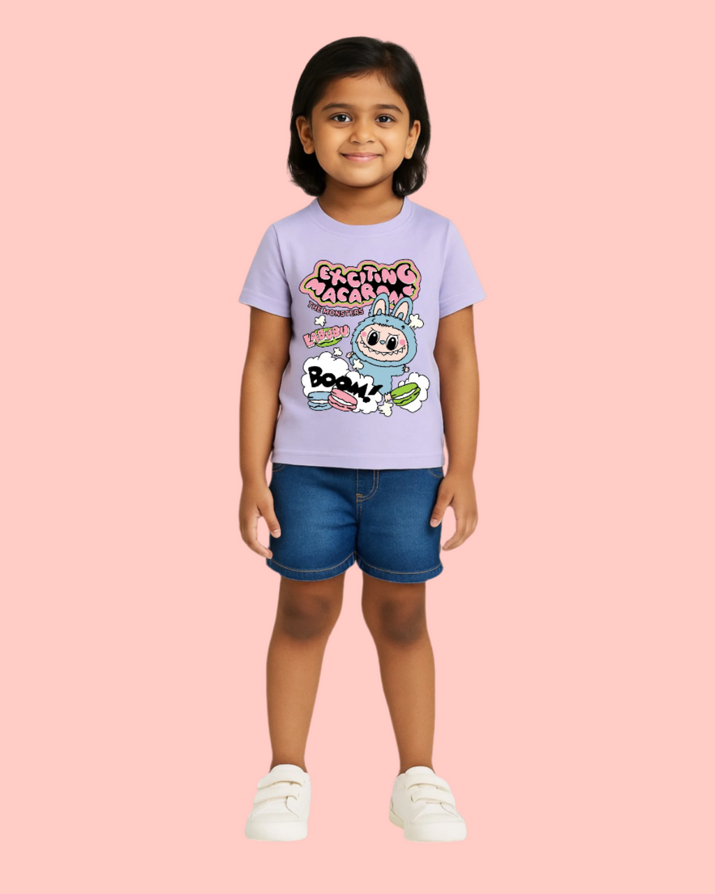 Labubu T-shirt for Kids Boys & Girls Unisex - Boom